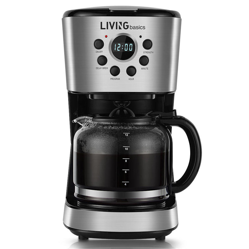LIVINGbasics 12Cup Coffee Maker Programmable, With 1.8L Carafe Pot